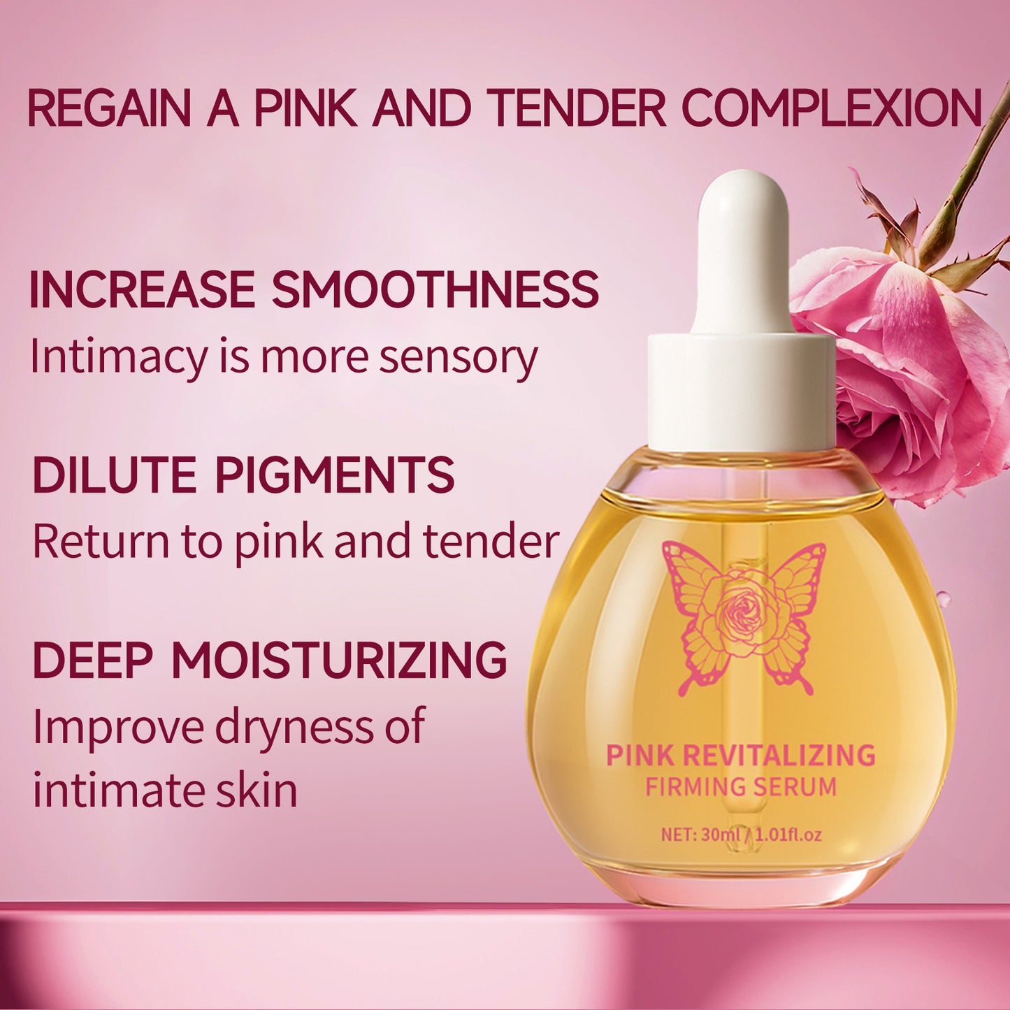 VENROCK Pink Firming Essence - Anti-Aging Lifting Serum for Sculpted & Youthful Skin