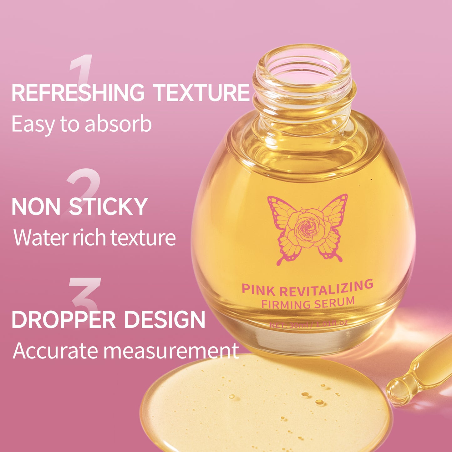 VENROCK Pink Firming Essence - Anti-Aging Lifting Serum for Sculpted & Youthful Skin