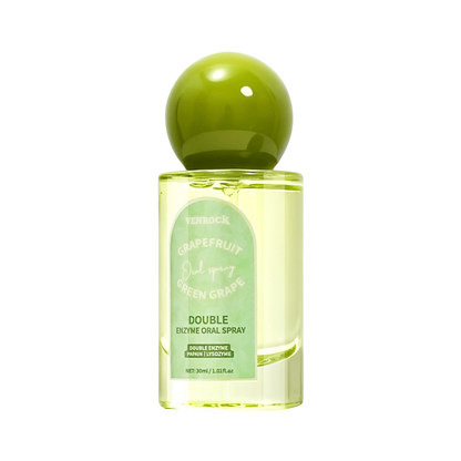 DOUBLE ENZYME ORAL SPRAY - Instant Fresh Breath & Oral Care Mist (Jasmine Dragon Well Tea / Grapefruit Green Grape)
