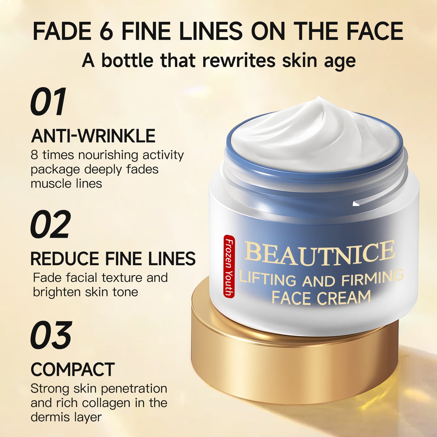 BEAUTNICE Lifting and Firming Cream - Advanced Anti-Aging Face Moisturizer for Sculpted & Youthful Skin