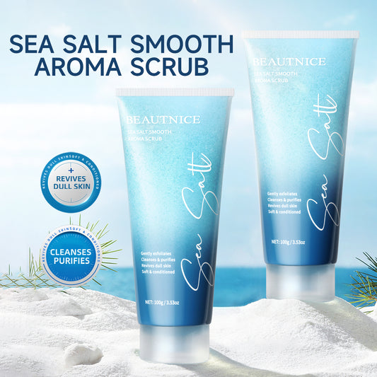 SEA SALT SMOOTH AROMA SCRUB ✦ Exfoliating Body Scrub ✦ Deep Cleansing & Skin Softening ✦ Gentle Moisturizing Bath Care