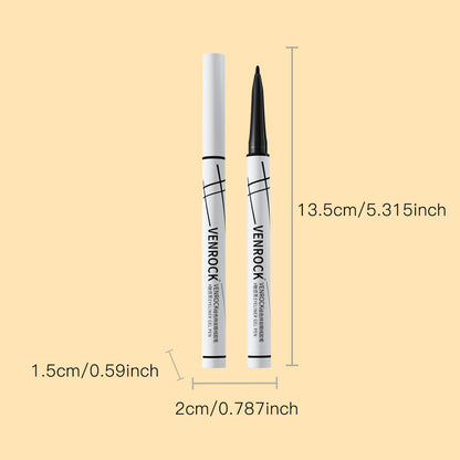 Stunning Slim Eyeliner - Night Black & Amber Brown, 0.1mm Ultra‑Fine Precise Liner, Leak‑Proof Longwear Eye Line