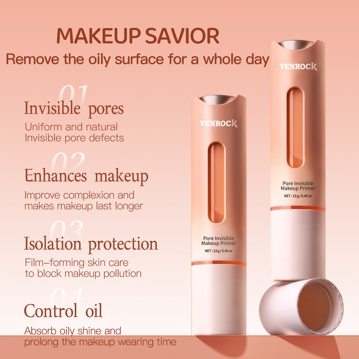 Pore Invisible Makeup Primer ✦ Pore Minimizing & Oil‑Control Base ✦ Long‑Lasting Smooth Makeup Base