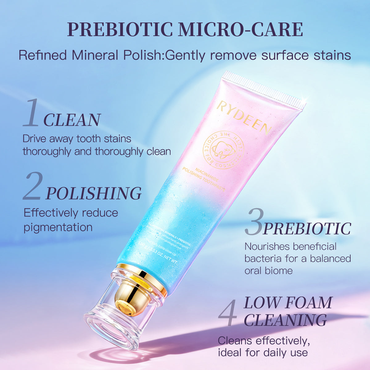 NIACINAMIDE POLISHING TOOTHPASTE - Brightening & Enamel-Safe Whitening Toothpaste for a Radiant Smile