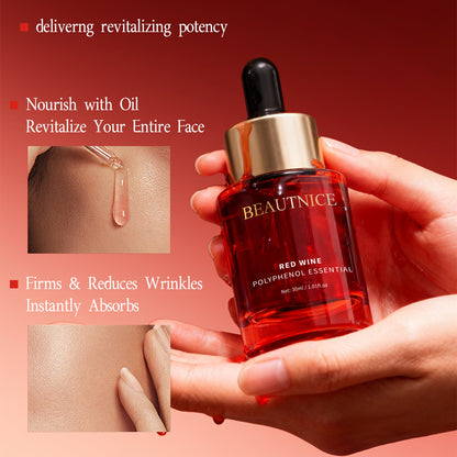 BEAUTNICE Red Wine Polyphenol Anti-Aging Facial Serum 30ml | Firming Brightening Face Essence