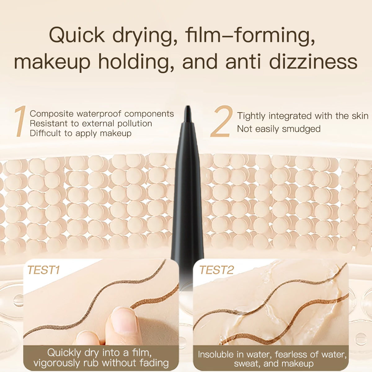 Stunning Slim Eyeliner - Night Black & Amber Brown, 0.1mm Ultra‑Fine Precise Liner, Leak‑Proof Longwear Eye Line