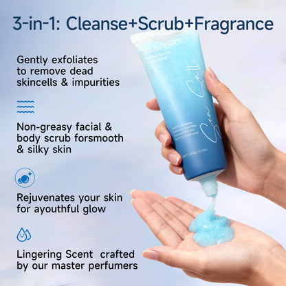 SEA SALT SMOOTH AROMA SCRUB ✦ Exfoliating Body Scrub ✦ Deep Cleansing & Skin Softening ✦ Gentle Moisturizing Bath Care