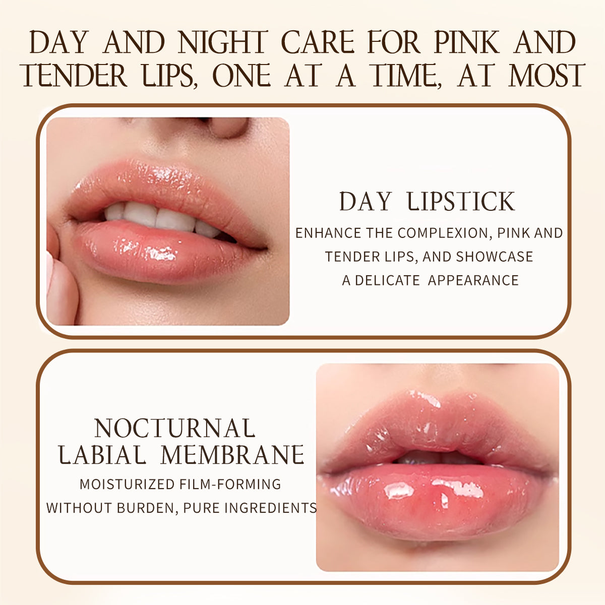 Color Changing Lip Essence Oil | Cream & Strawberry | Temperature Smart Color Change | Deep Lip Line Fade Lip Care Oil