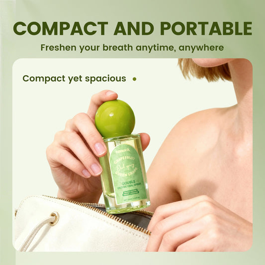 DOUBLE ENZYME ORAL SPRAY - Instant Fresh Breath & Oral Care Mist (Jasmine Dragon Well Tea / Grapefruit Green Grape)