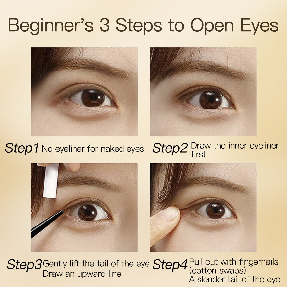 Stunning Slim Eyeliner - Night Black & Amber Brown, 0.1mm Ultra‑Fine Precise Liner, Leak‑Proof Longwear Eye Line