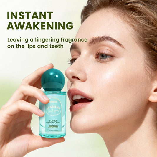 DOUBLE ENZYME ORAL SPRAY - Instant Fresh Breath & Oral Care Mist (Jasmine Dragon Well Tea / Grapefruit Green Grape)