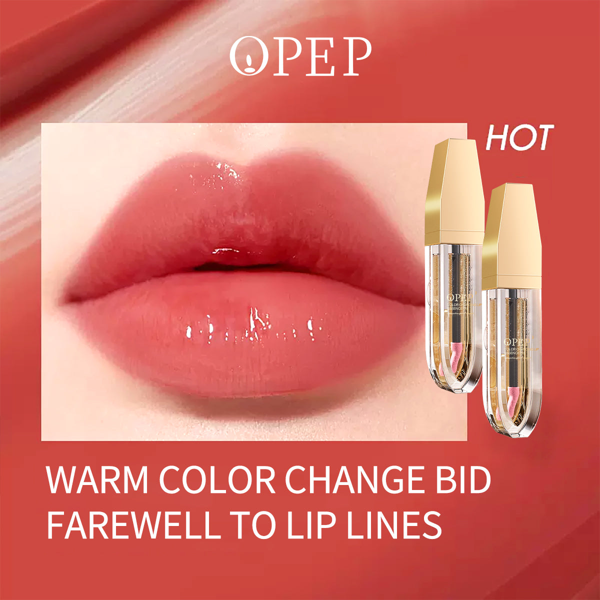 Color Changing Lip Essence Oil | Cream & Strawberry | Temperature Smart Color Change | Deep Lip Line Fade Lip Care Oil