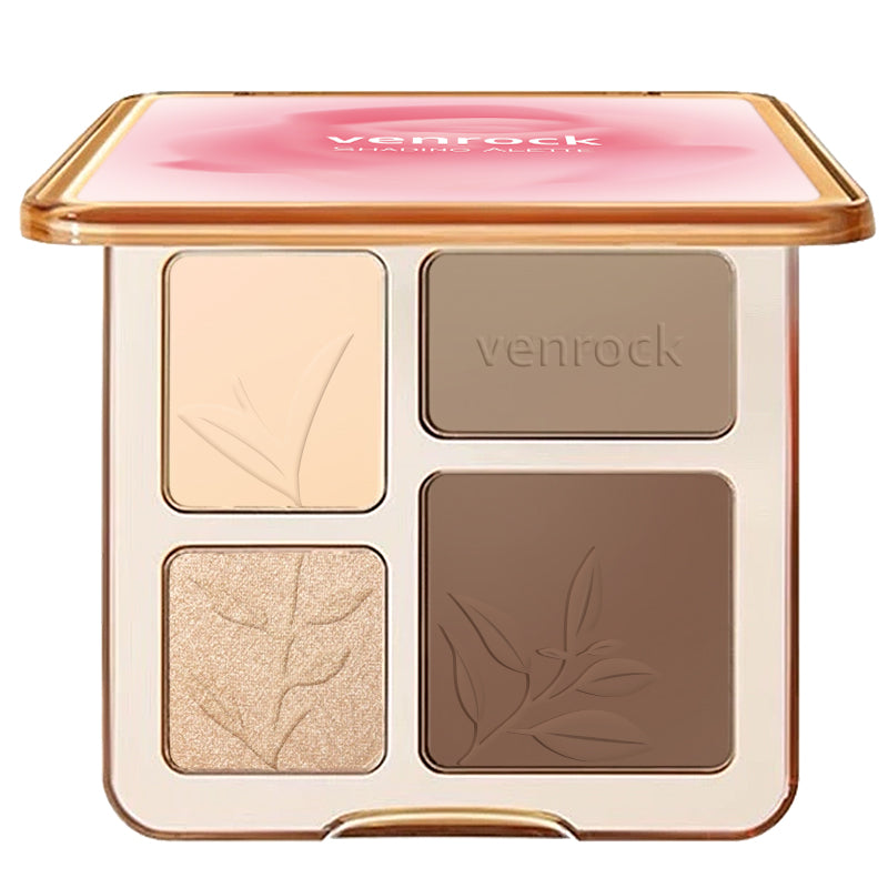 Four‑color Shimmering Contour Palette ✦ All‑in‑1 Contour Highlight Bronzer ✦ Silky Blendable Long‑Lasting Makeup Palette