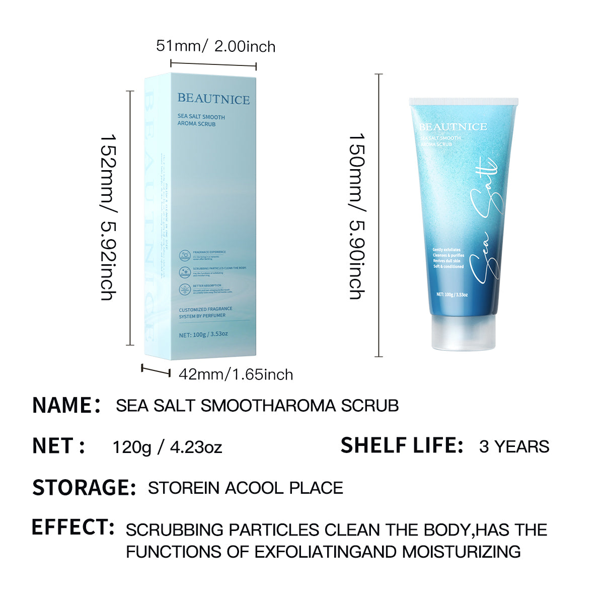 SEA SALT SMOOTH AROMA SCRUB ✦ Exfoliating Body Scrub ✦ Deep Cleansing & Skin Softening ✦ Gentle Moisturizing Bath Care