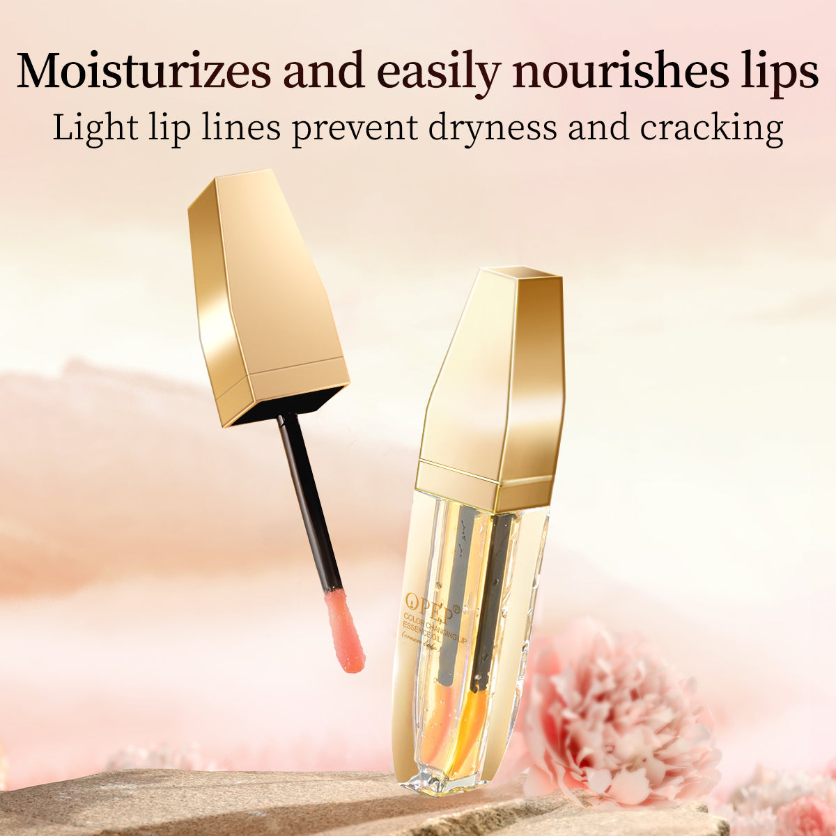 Color Changing Lip Essence Oil | Cream & Strawberry | Temperature Smart Color Change | Deep Lip Line Fade Lip Care Oil