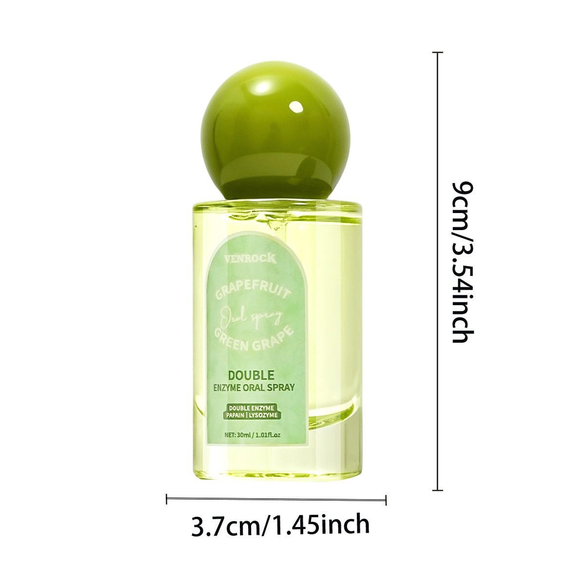 DOUBLE ENZYME ORAL SPRAY - Instant Fresh Breath & Oral Care Mist (Jasmine Dragon Well Tea / Grapefruit Green Grape)