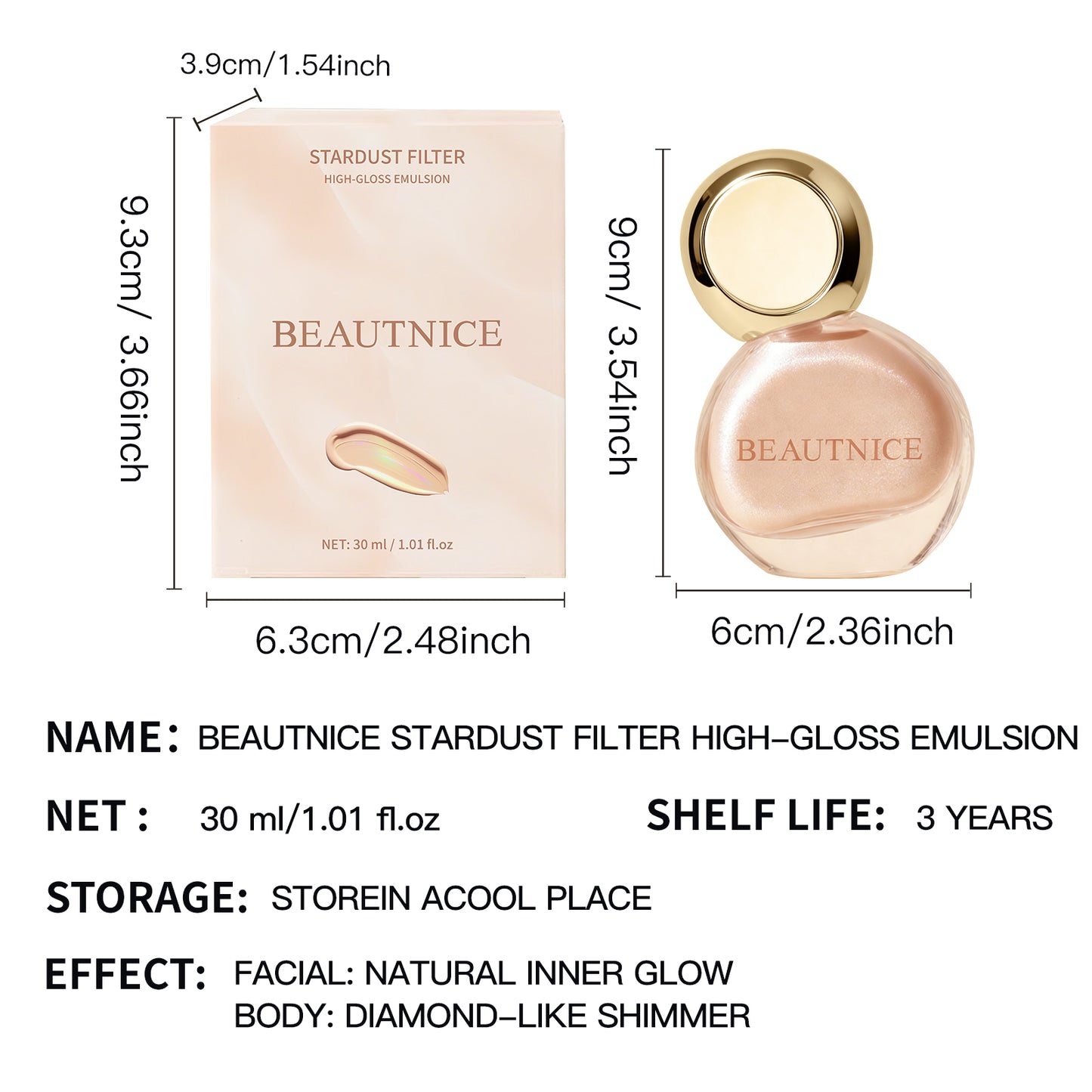 STARDUST FILTER HIGH-GLOSS EMULSION - Glass Skin Radiance Booster & Illuminating Moisturizer